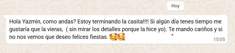 Testimonio WhatsApp cliente 1